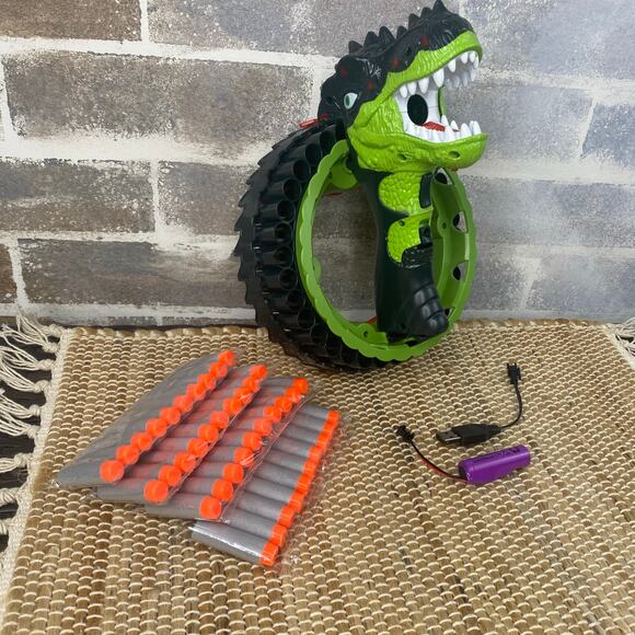 NEW Northlet Hand Ring Dinosaur Launcher Soft Foam Darts Automatic Rechargeable - Picture 2 of 11